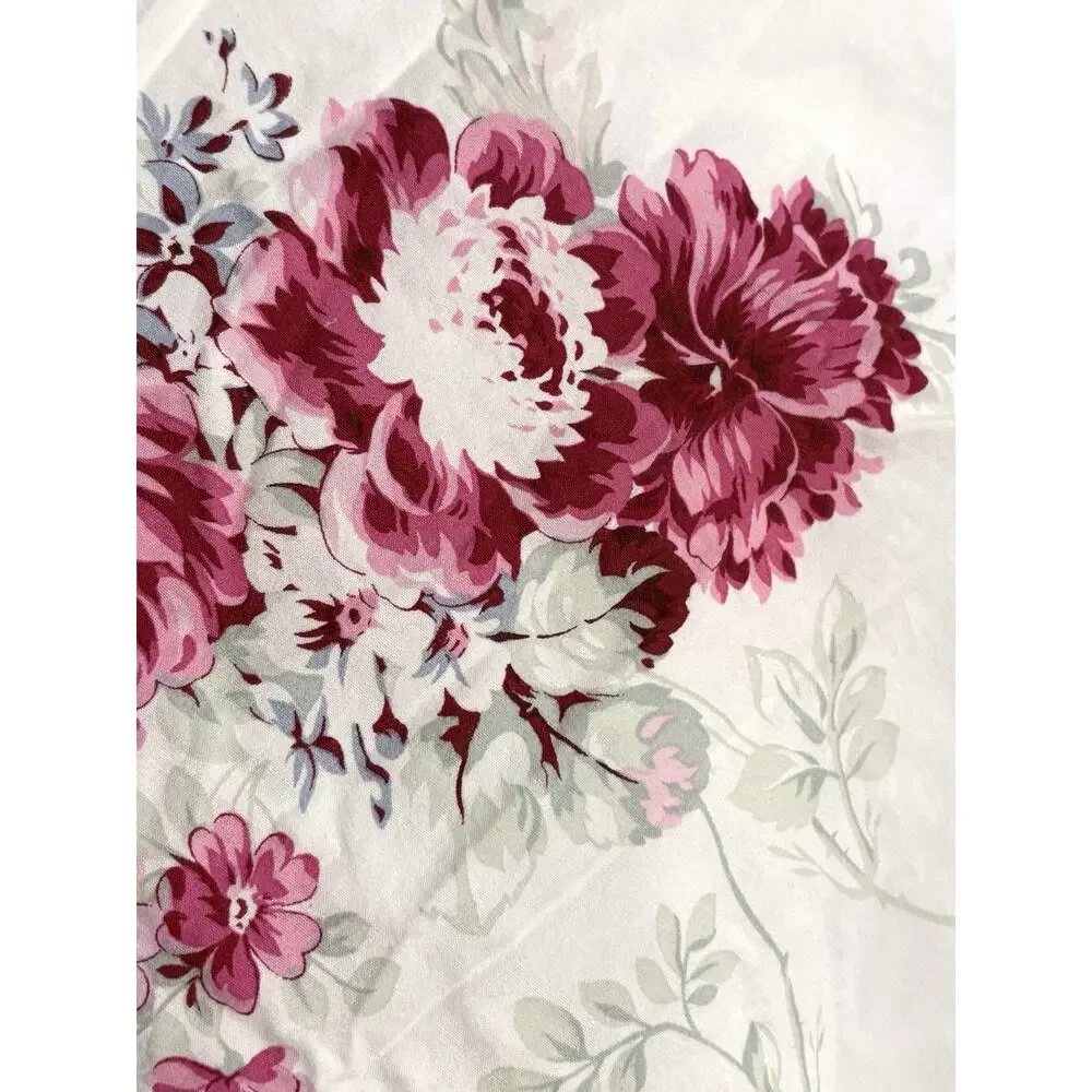Simply Shabby Chic King Sunbleached 100% Cotton White Pink Floral Duvet Set 2014
